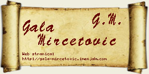 Gala Mirčetović vizit kartica